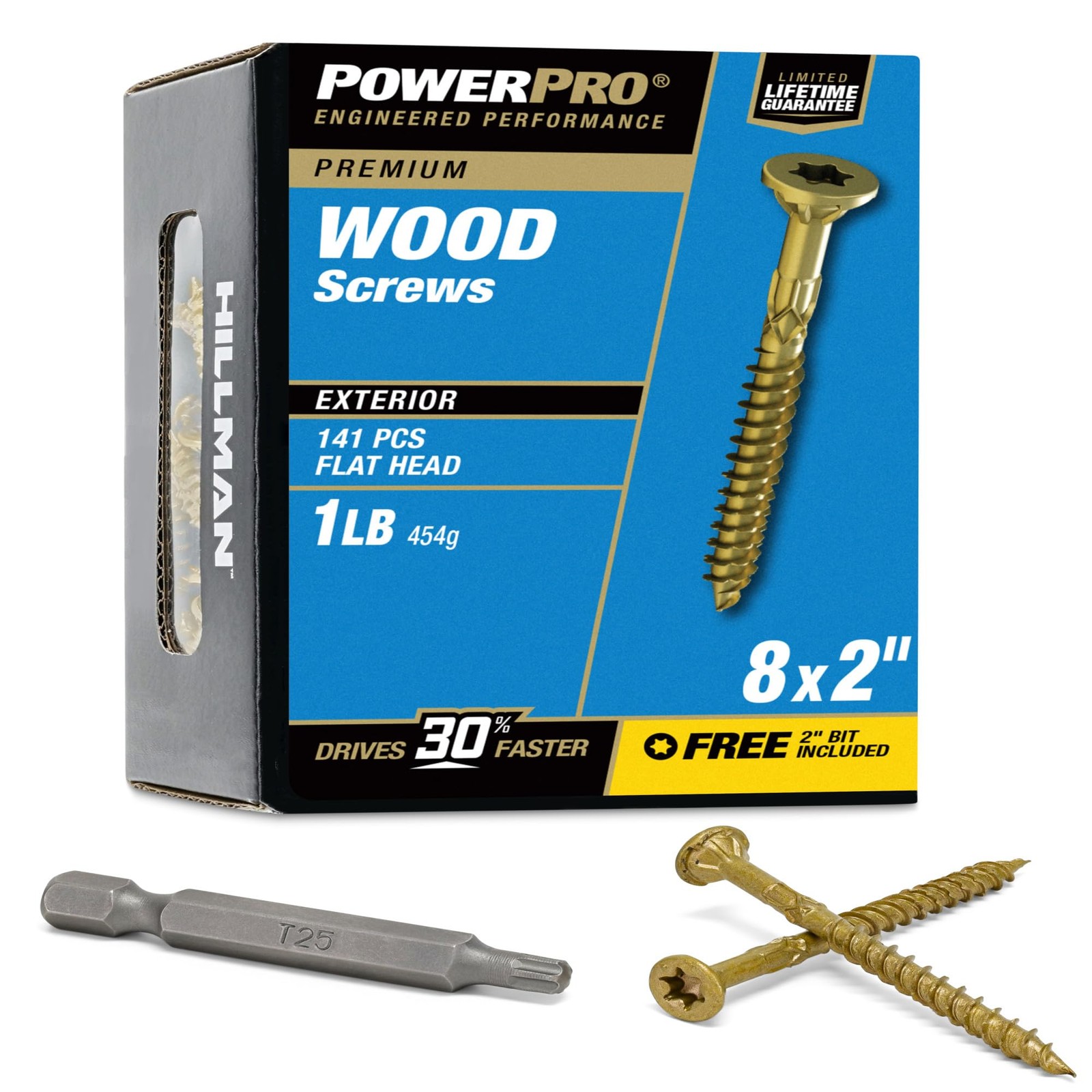 Exterior Wood Screws, x 2 Inch All-Purpose Deck Screws for Outdoor Projects,