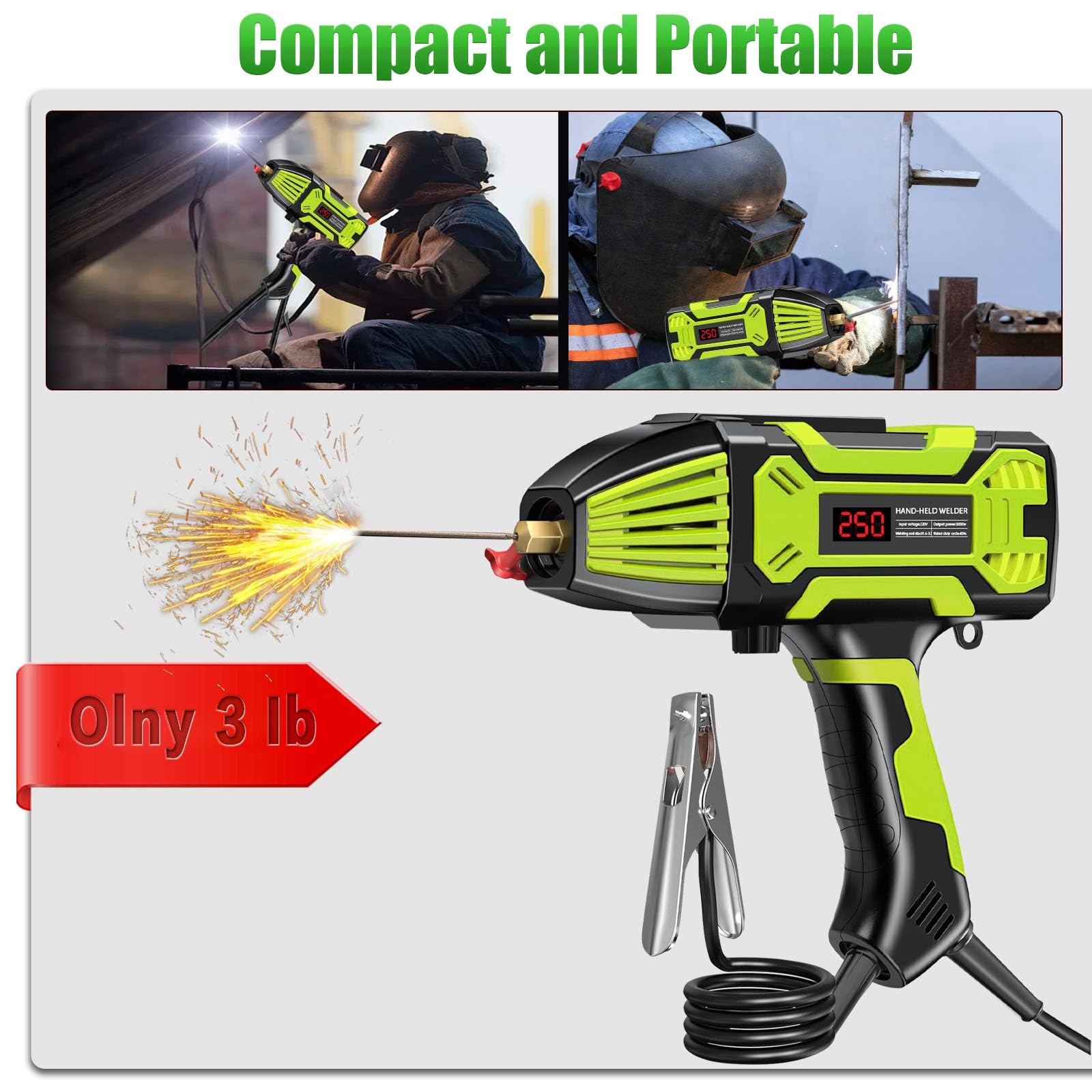 Saker Portable Electric Welding Machine,110V Portable Welder Handheld with IG