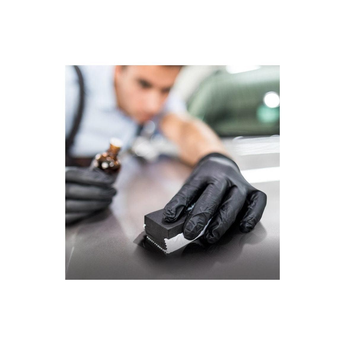 SAS Safety Raven Powder-Free Nitrile 7mil Black Glove M 100-Box #66517