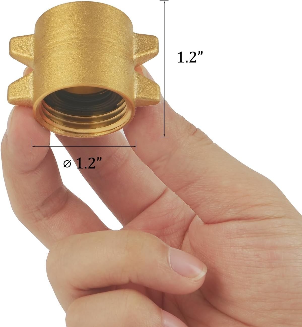 2 Pack Garden Hose Female to Female Hose Adapter with Dual Swivel, Solid Brass,