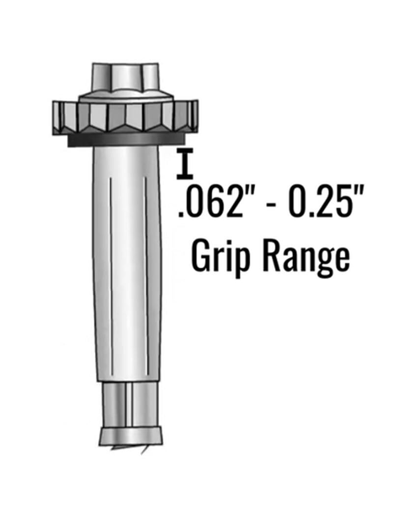 Elco EJZ100 / DFSEZJ100 FabLok With Carbon Steel Screw .062″-.250″ Grip – 200pcs