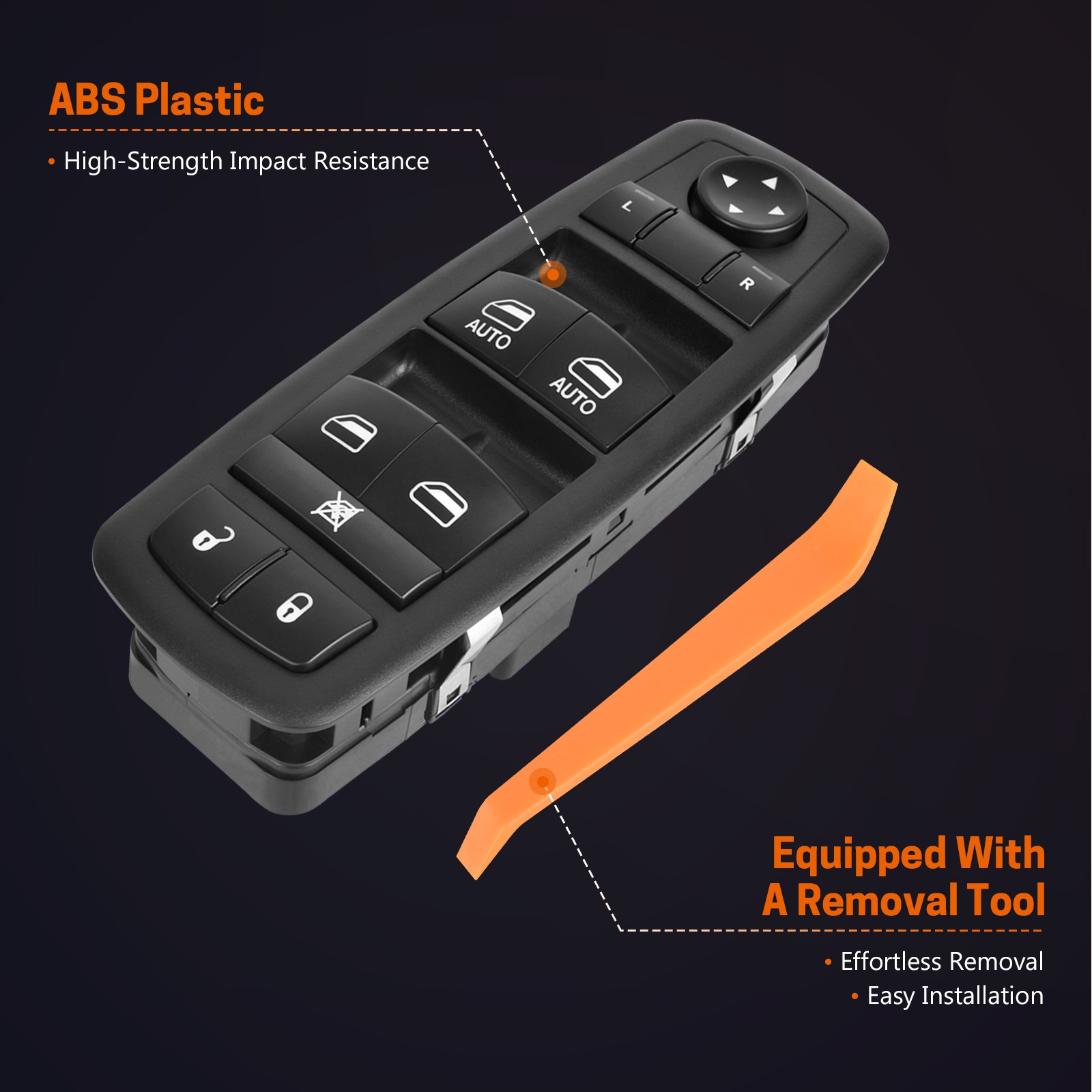 Front Driver Side Power Window Switch for Dodge Grand Caravan Chrysler 901-473