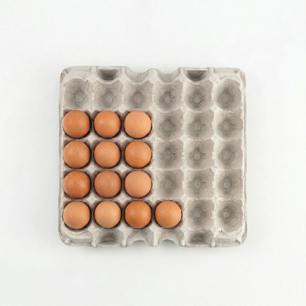 Egg Flat Cartons 30 Count, Pulp Fiber Egg Flats Bulk, Stackable Egg Trays for…