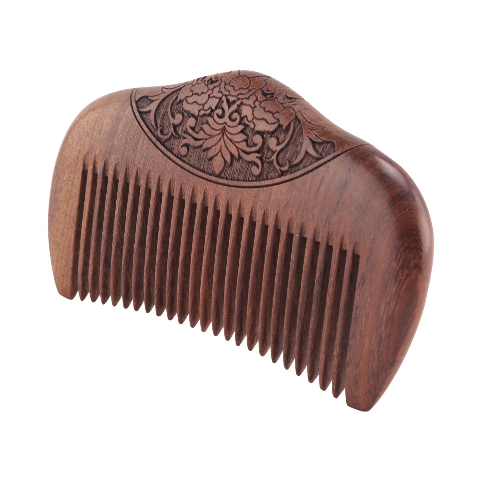 2x (comb sandalwood green natural super tight dent comb stati3825