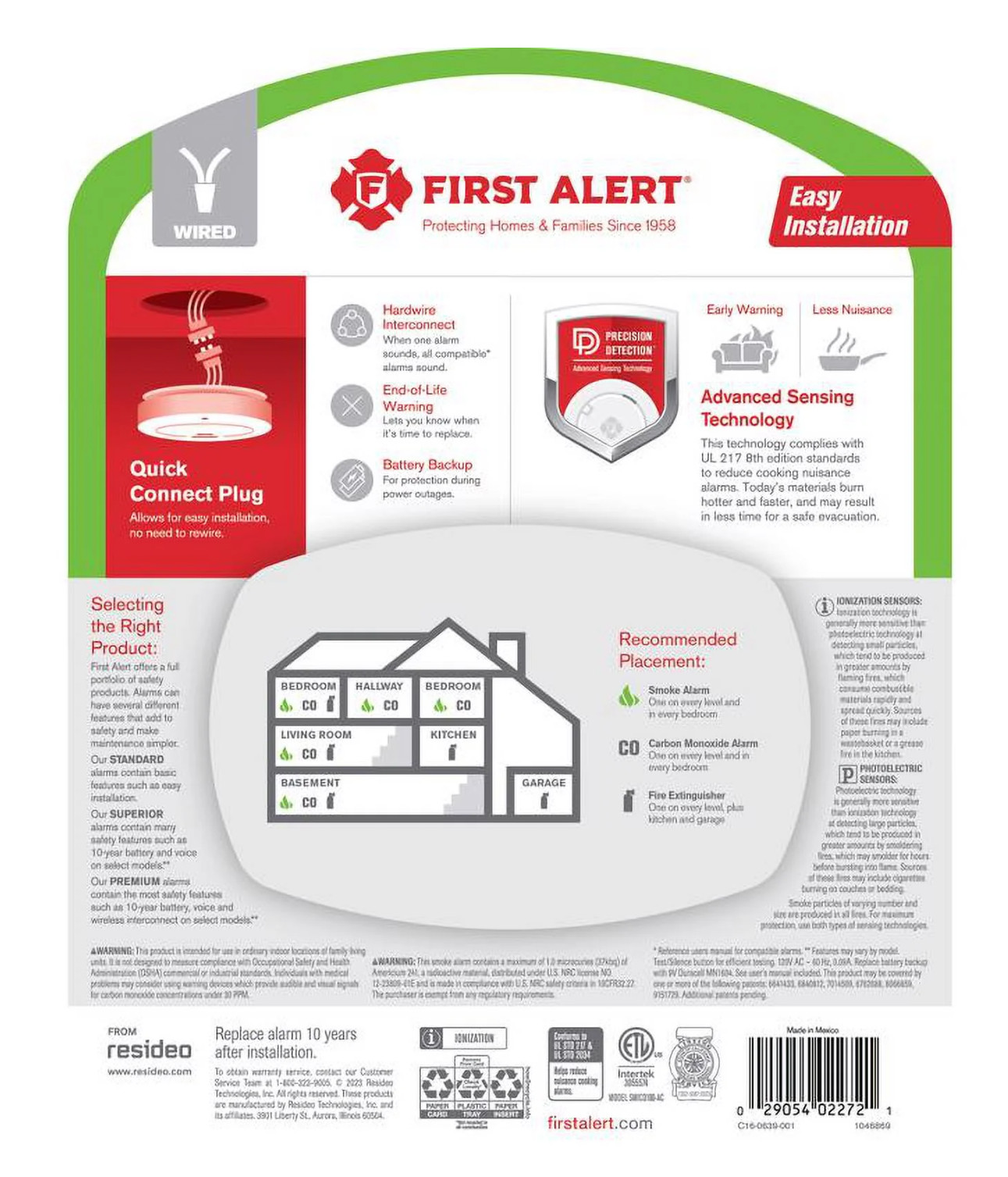 First Alert 1046869 Hard Wired w/Battery Back-Up Smoke & Carbon Monoxide