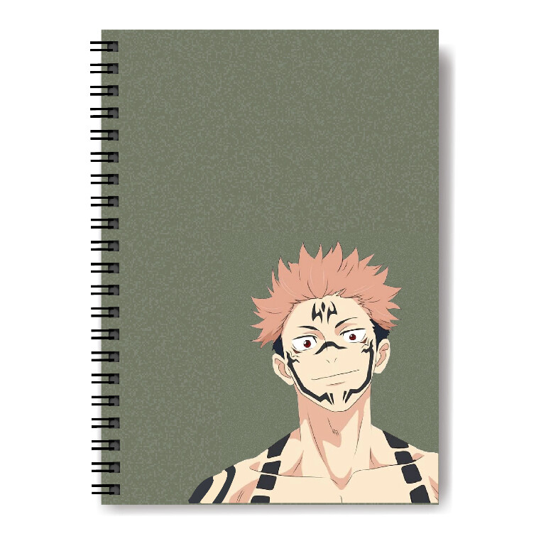 A5 Notebook Sidebind Anime Design Cardcover Book Lined Journal School Office