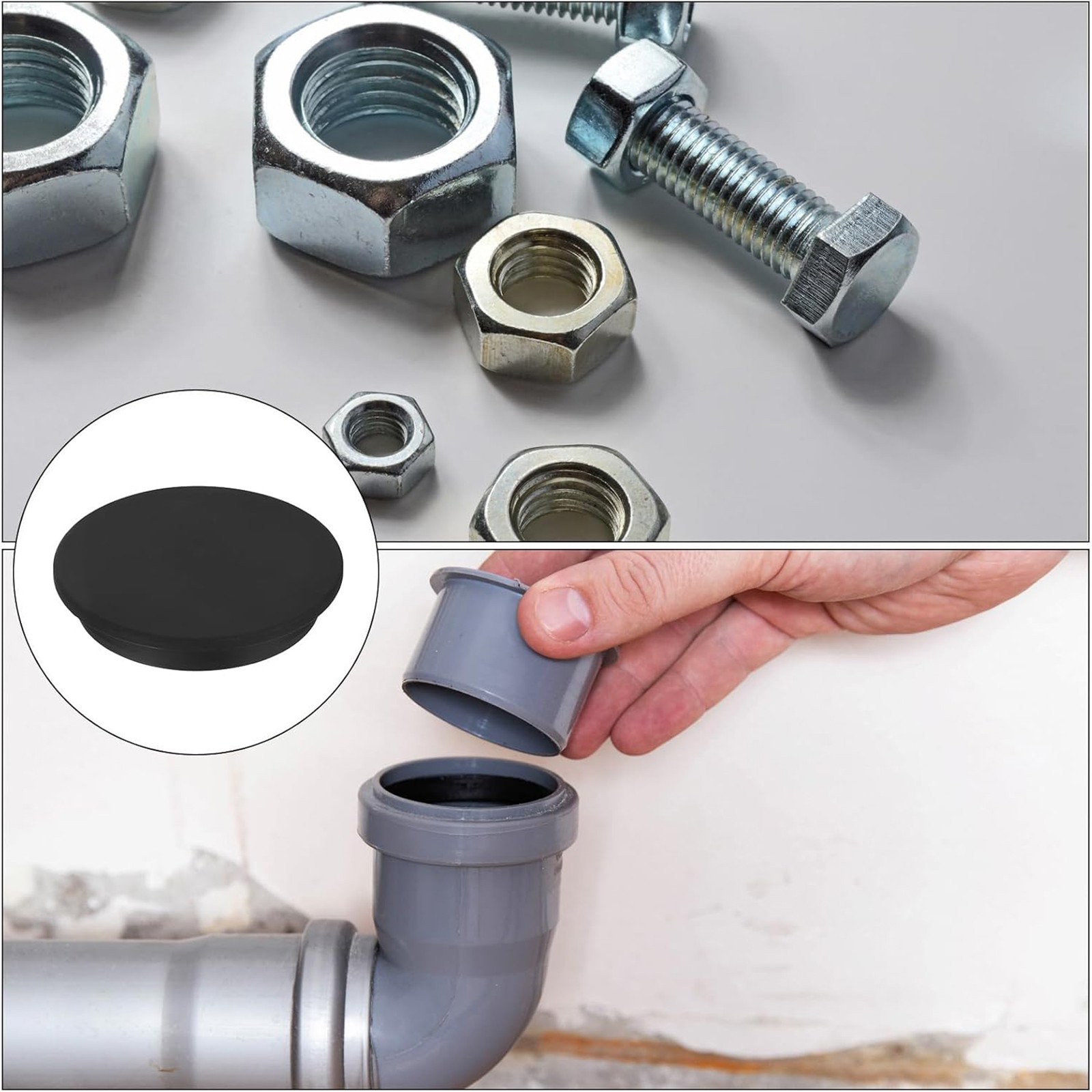 Silicone Rubber End Cap Tube Pipe Insert Plug Bung Dust-Proof Black 6.8- 201.5mm
