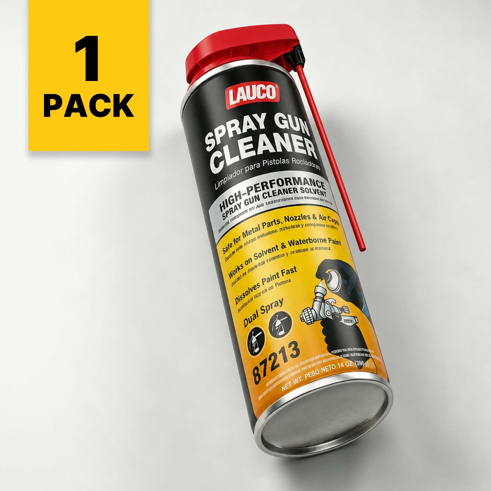 LAUCO Spray Gun Cleaner 14 oz, Pack of 1, High-Performance Paint Gun Cleaner