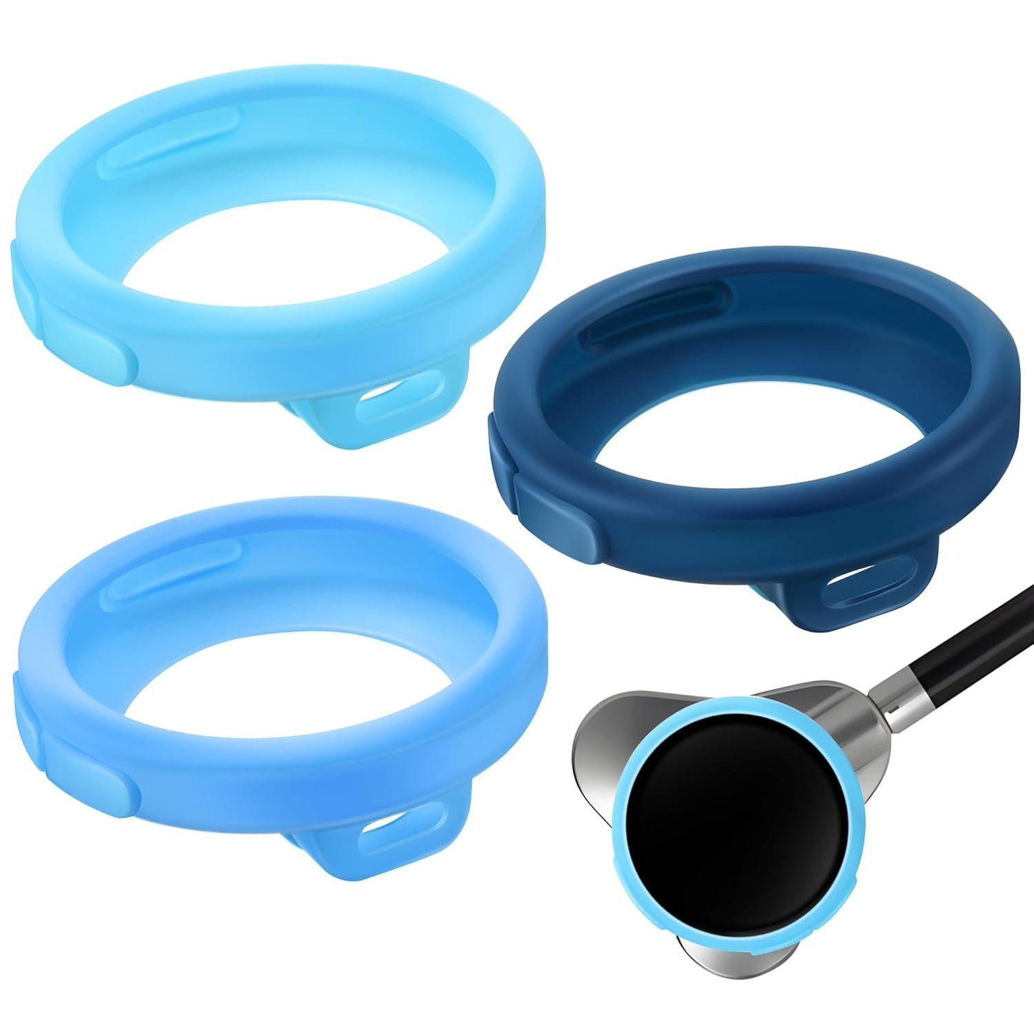 3Pcs Silicone Digital Stethoscope Chestpiece Cover for EKO CORE 500 (77