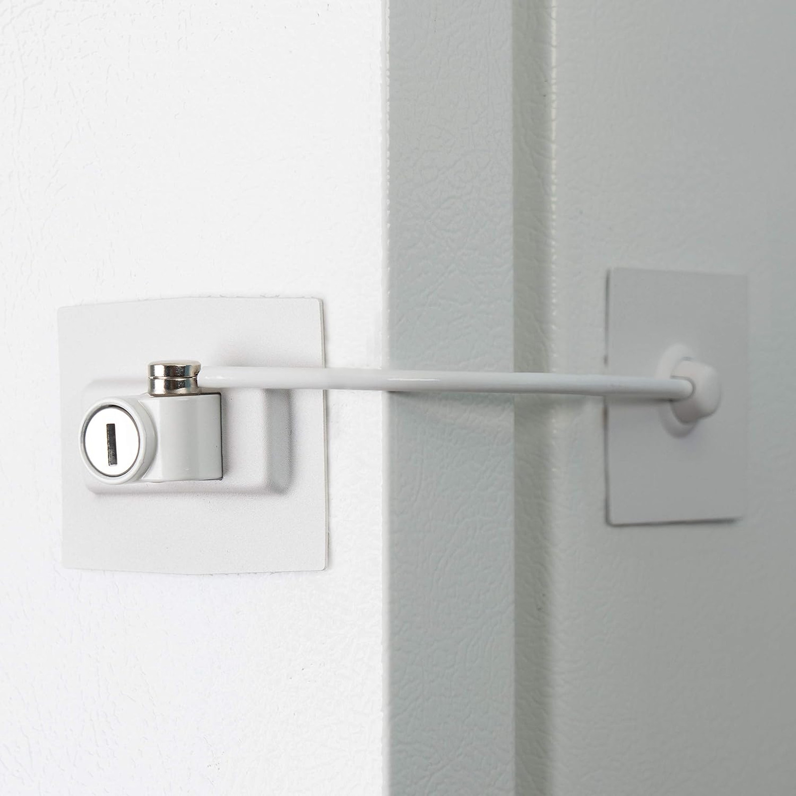 Refrigerator Lock with Keyed Lock White High Security Child Proof Food Medicine