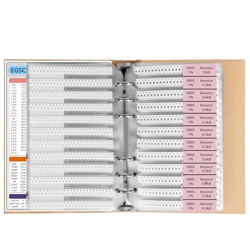 5600PCS SMD Resistor Kit 0805 0Ω-10MΩ, Electronics Components for DIY Repair, As