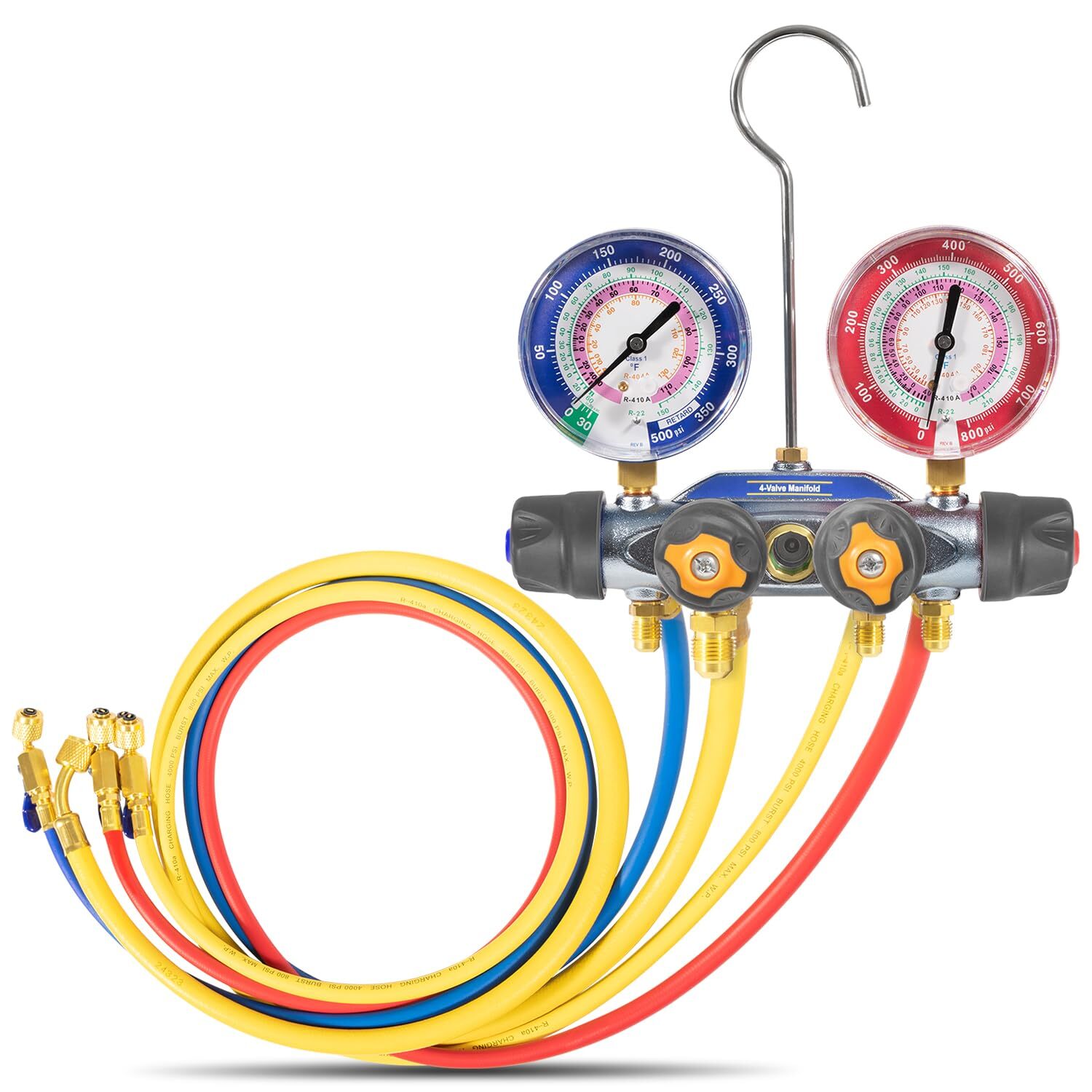49968 Charging Manifold 4 Valve Test, Yellow Jacket 49968 Charging Manifold