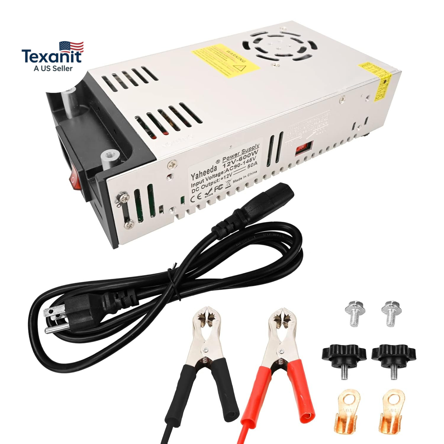New Version Converter, 110V AC to 12V DC Converter Power Supply 12V 600W 50A DC