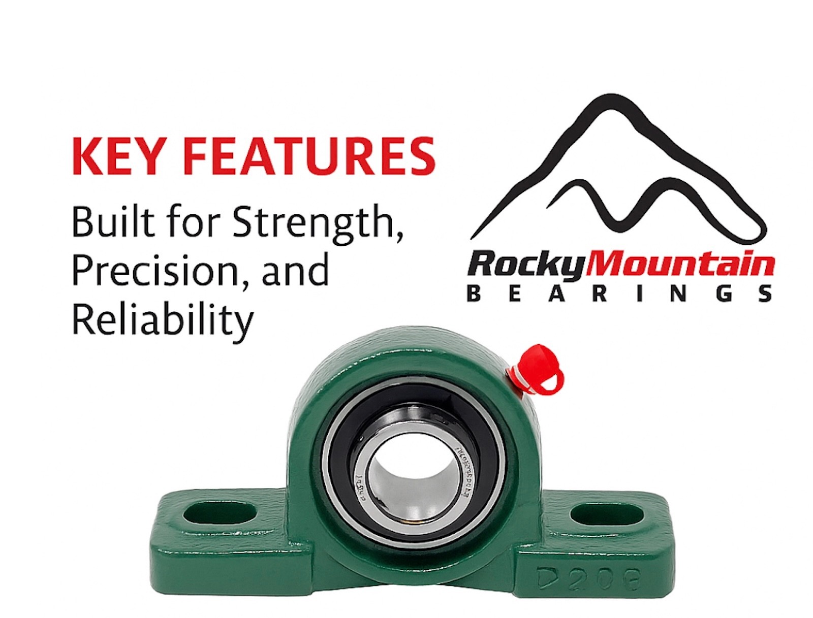 (2) UCP208-24 Solid Base Pillow Block Bearing 1-1/2 Bore Self Aligning 2 Bolt