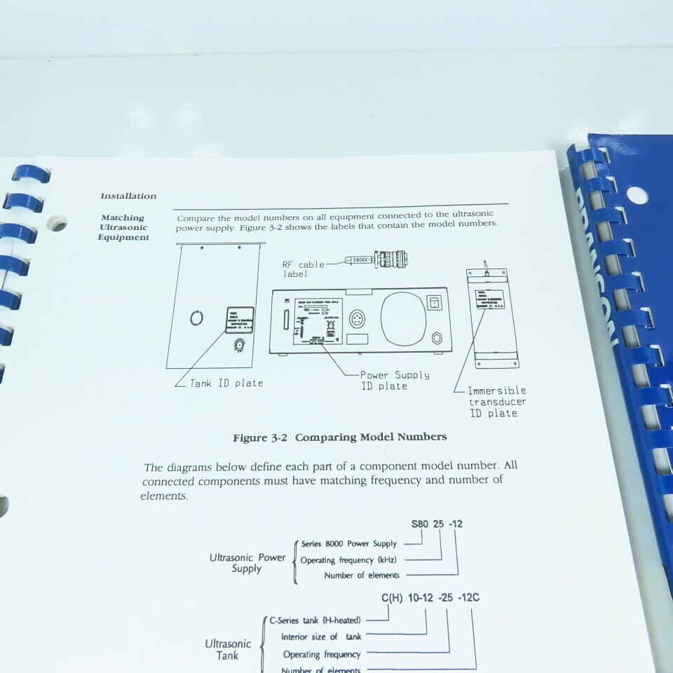Branson Series 8000 Ultrasonic Power Supply Operator Manual & Addendum Lot Of 2