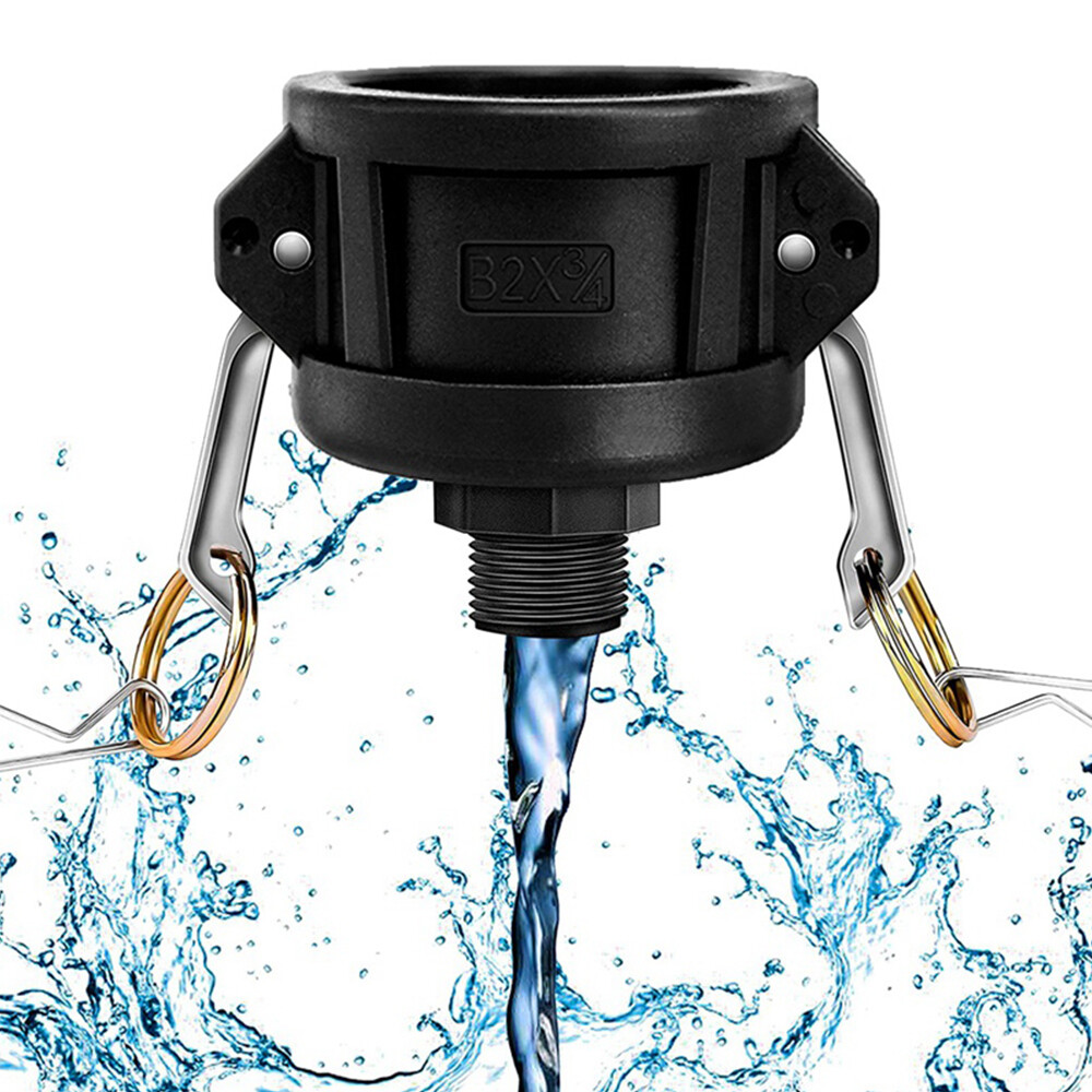 275 330 Gallon IBC Tote Water Tank Drain Adapter 2″Cam Lock for 3/4″ Garden Hose