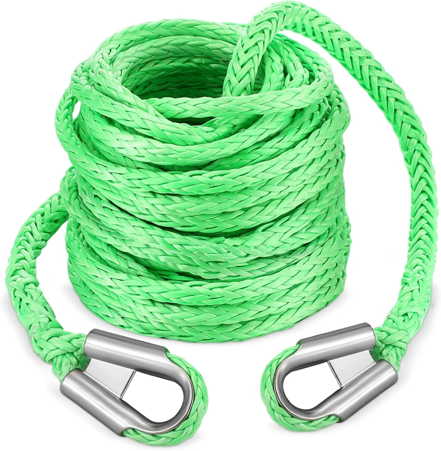 3/8″ x 50FT Synthetic Winch Rope 24500LB Extension Cable for ATV UTV