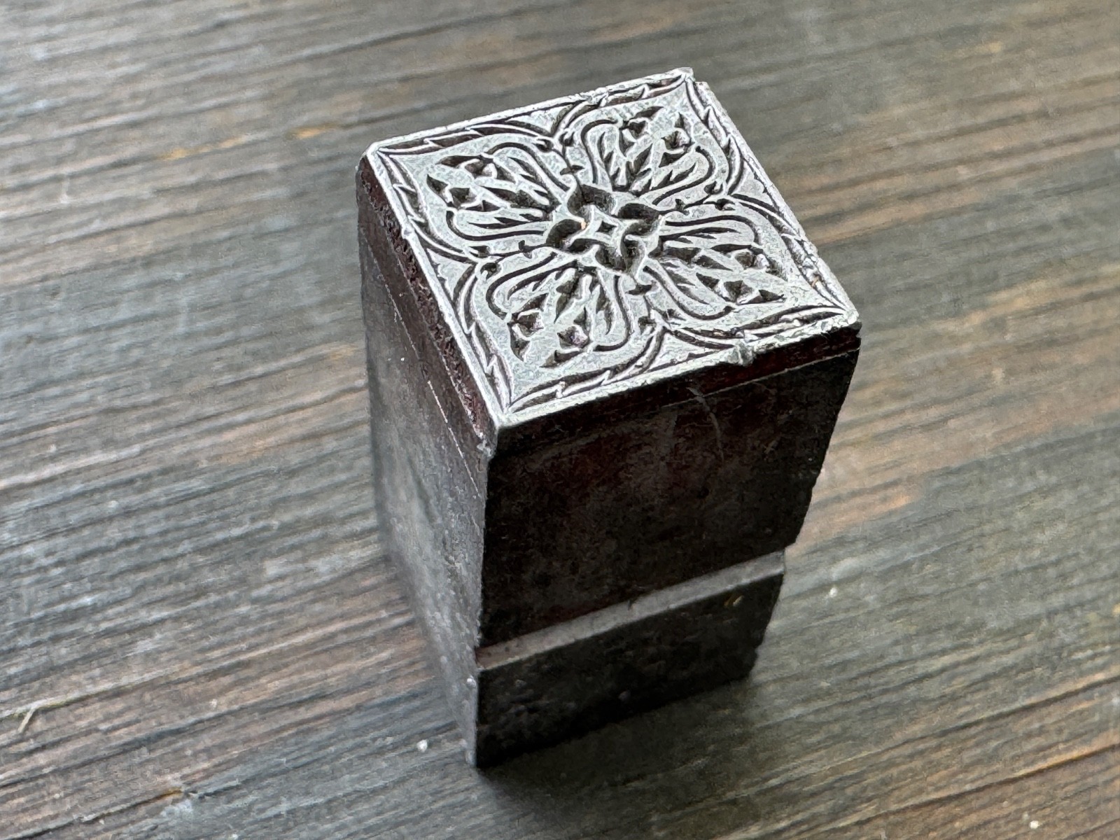 Antique metal letterpress PRINTING BLOCK Decorative Ornate Ornamental Design