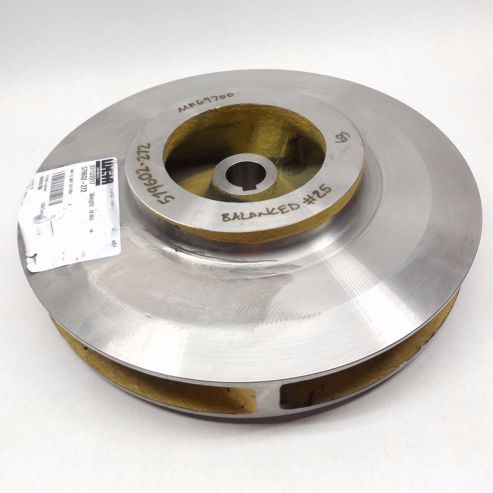 WEIR MINERALS 2V11251 12.500T IMPELLER 579602-272 38.000# REBALANCED