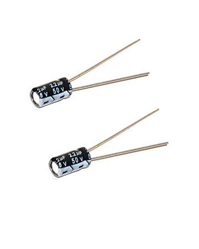 NEW 2.2uF 50V Radial Electrolytic Capacitor Aluminum 5 x 11mm 105°C 2 PACK #518