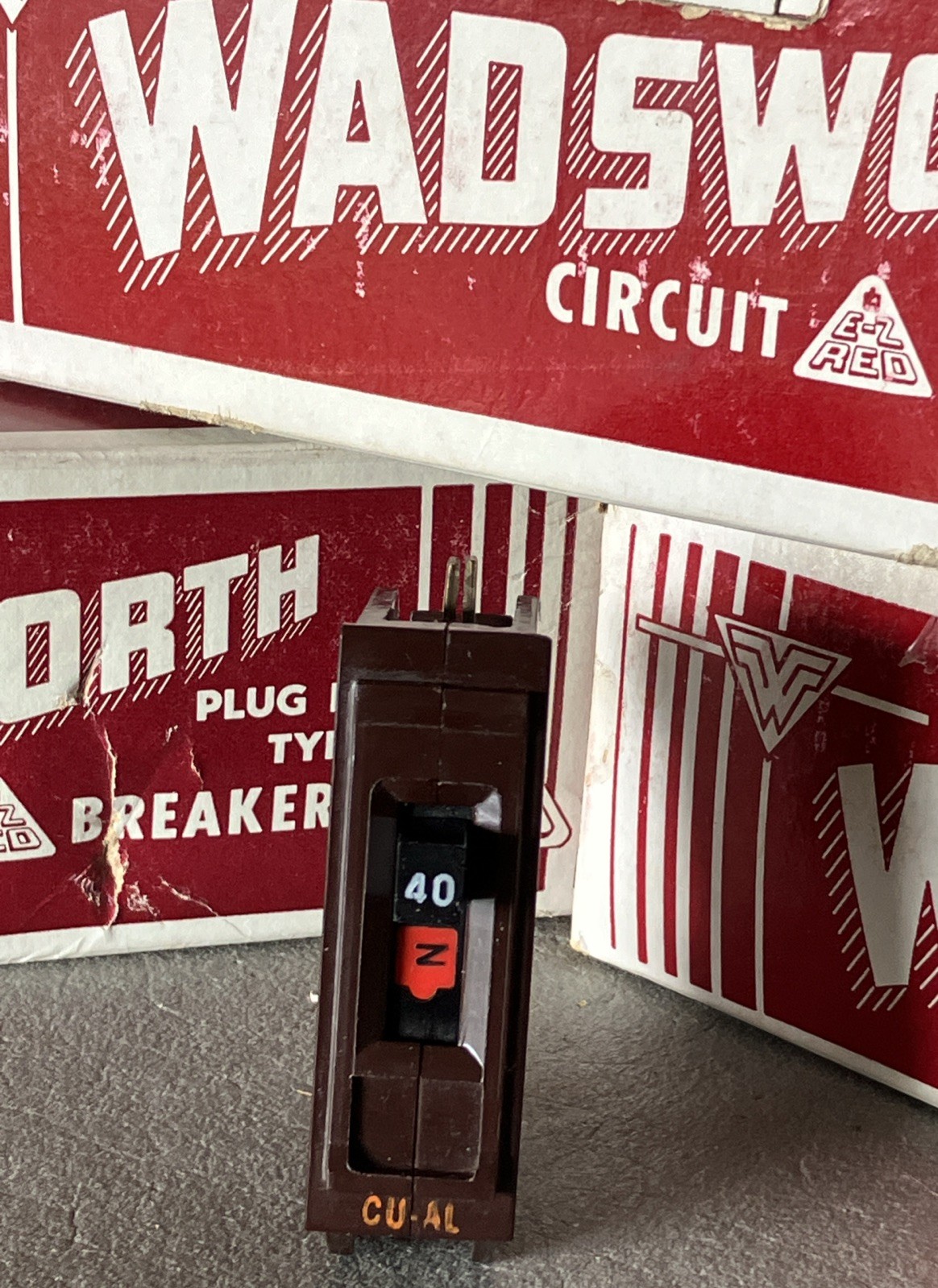 Wadsworth A40N A140 40 Amp 1 Pole 1P Type A Metal Foot Breaker A140N NEW!