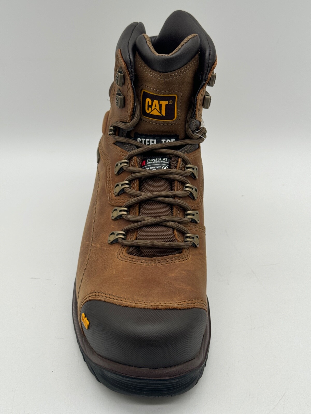NEW CATERPILLAR Diagnostic Hi SZ 12 W MEN STEEL TOE IN DARK BEIGE P89940