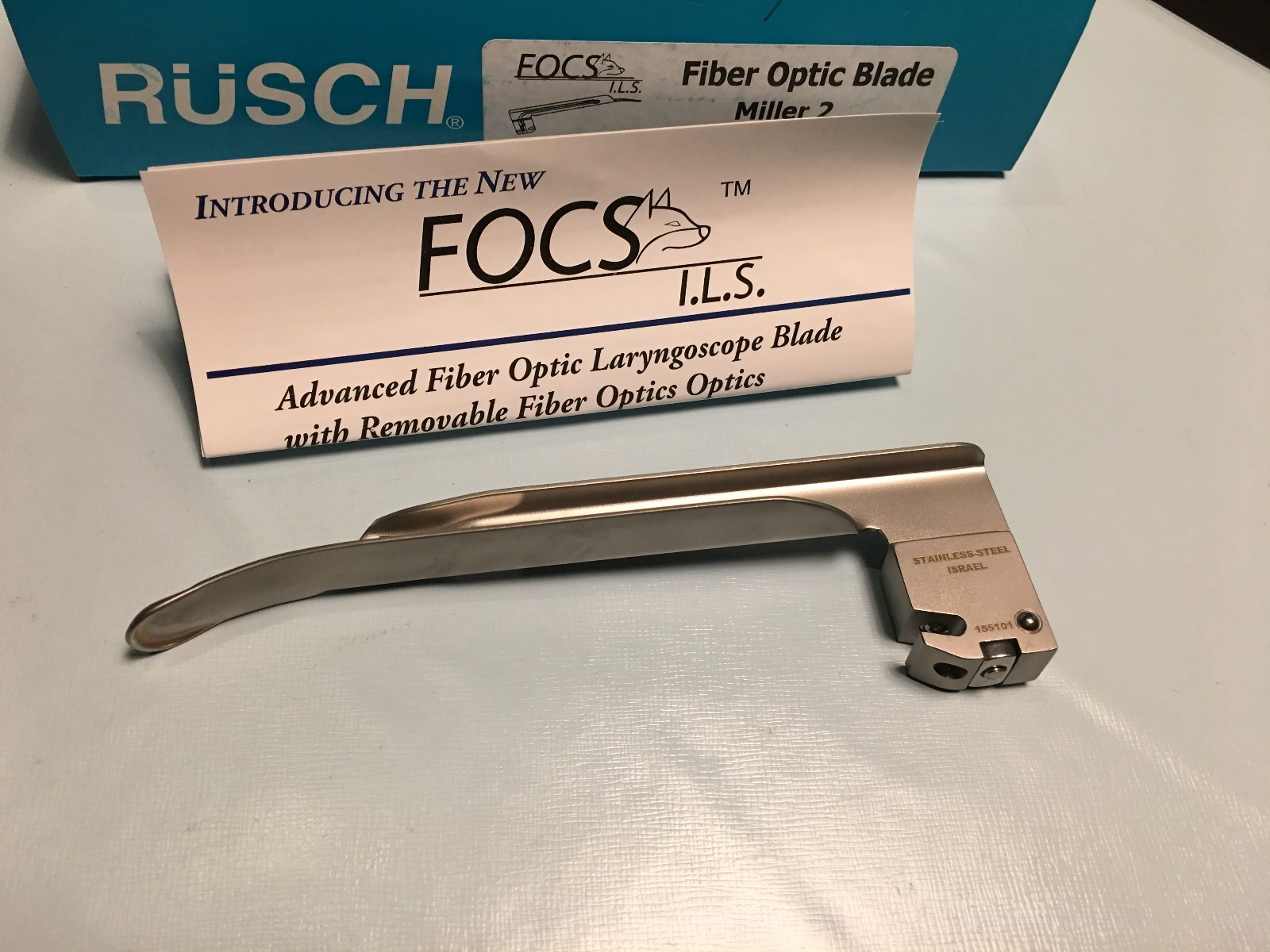 Teleflex RUSCH Laryngoscope Blade Miller 2 Fiber-Optic FOCS #005652200