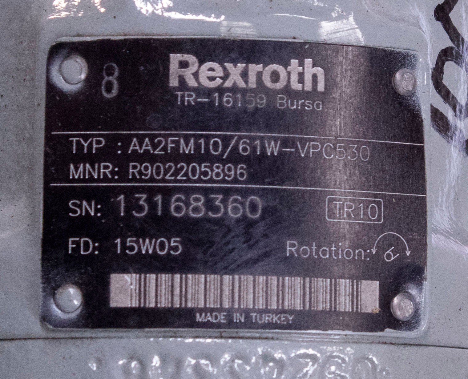 Rexroth R902205896 AA2FM10/61W-VPC530 Hydraulic Motor