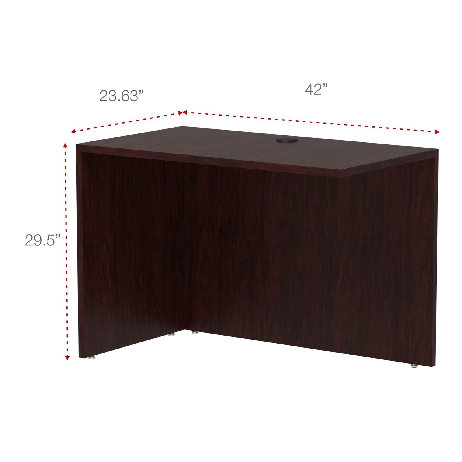 Alera Valencia Series Reversible Return/Bridge Shell 42w x 23.63d x 29.5h.