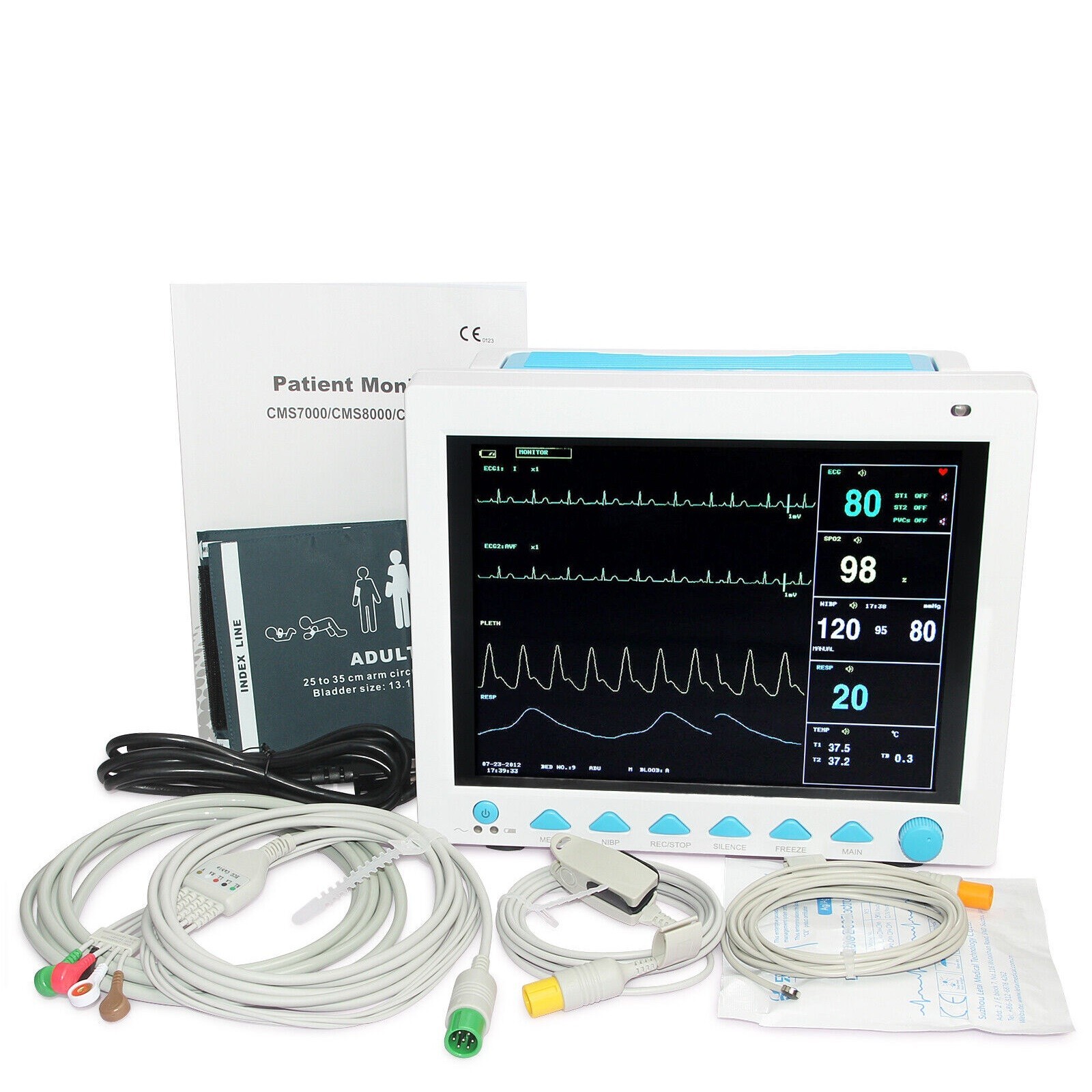 CMS8000 Patient Monitor 12 inch Multi-parameter Vital Signs Monitor with ETCO2