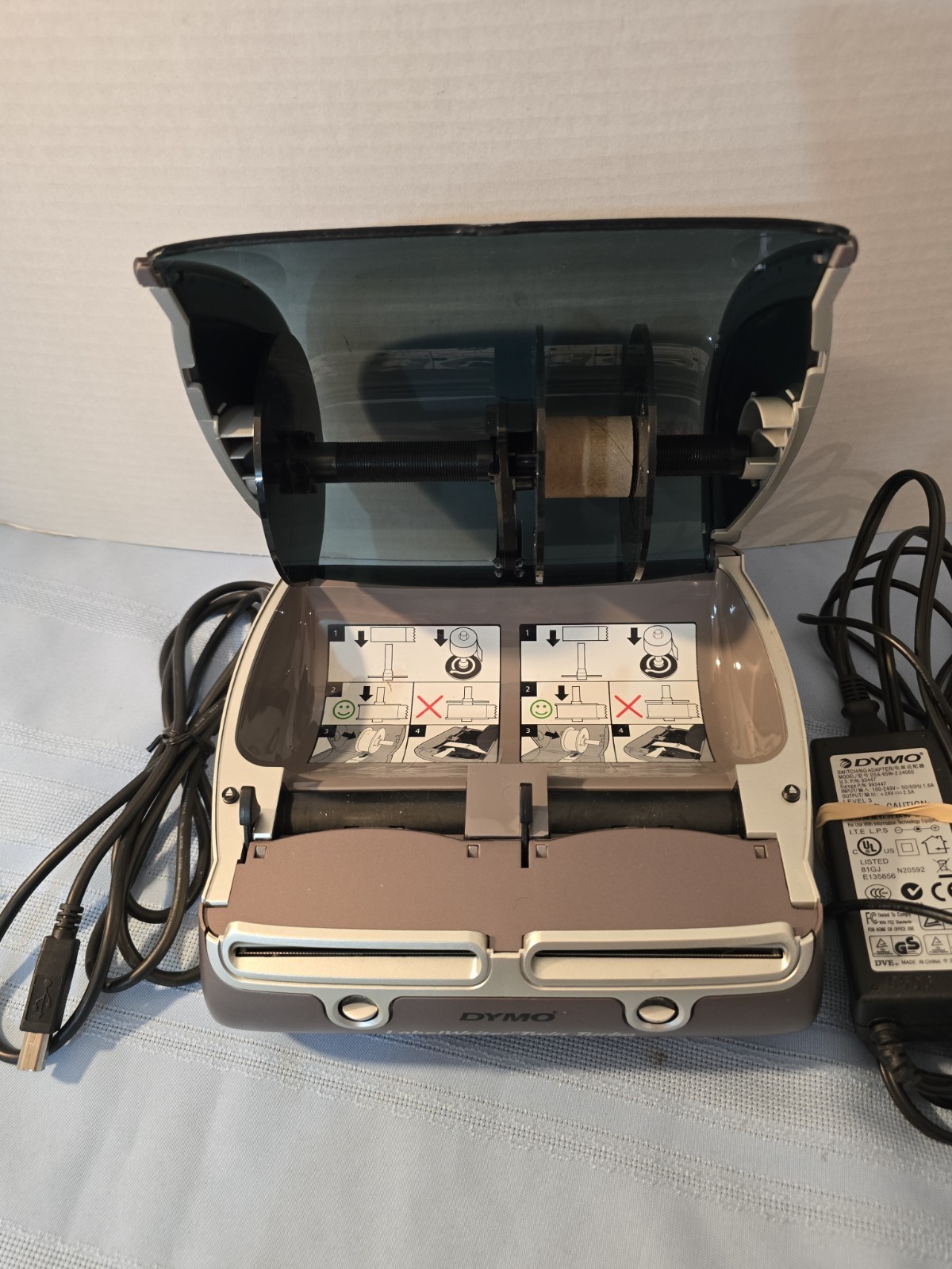 Dymo LabelWriter Twin Turbo Direct Thermal Label Printer 93085 w/ Power Adapter