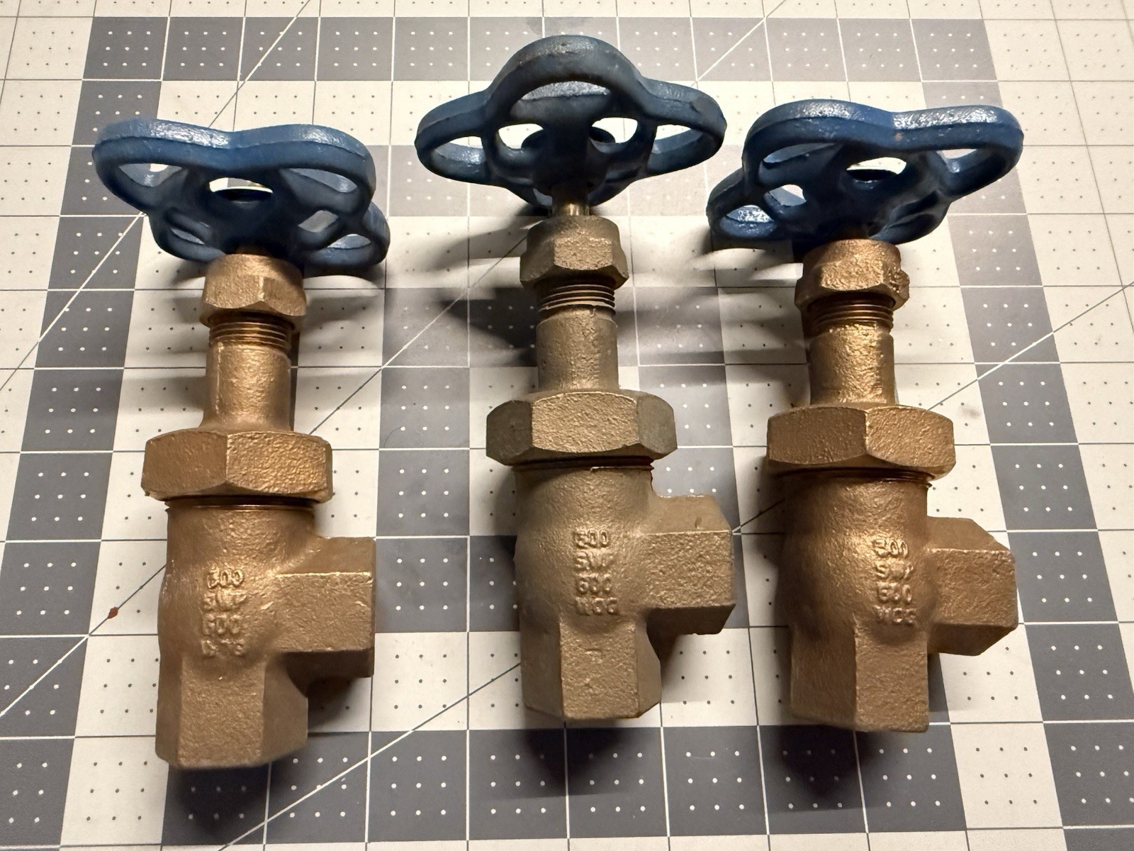 NIBCO (NIBCO/SCOTT) T-375-B ½” Class 300 bronze angle valves (lot of 3)