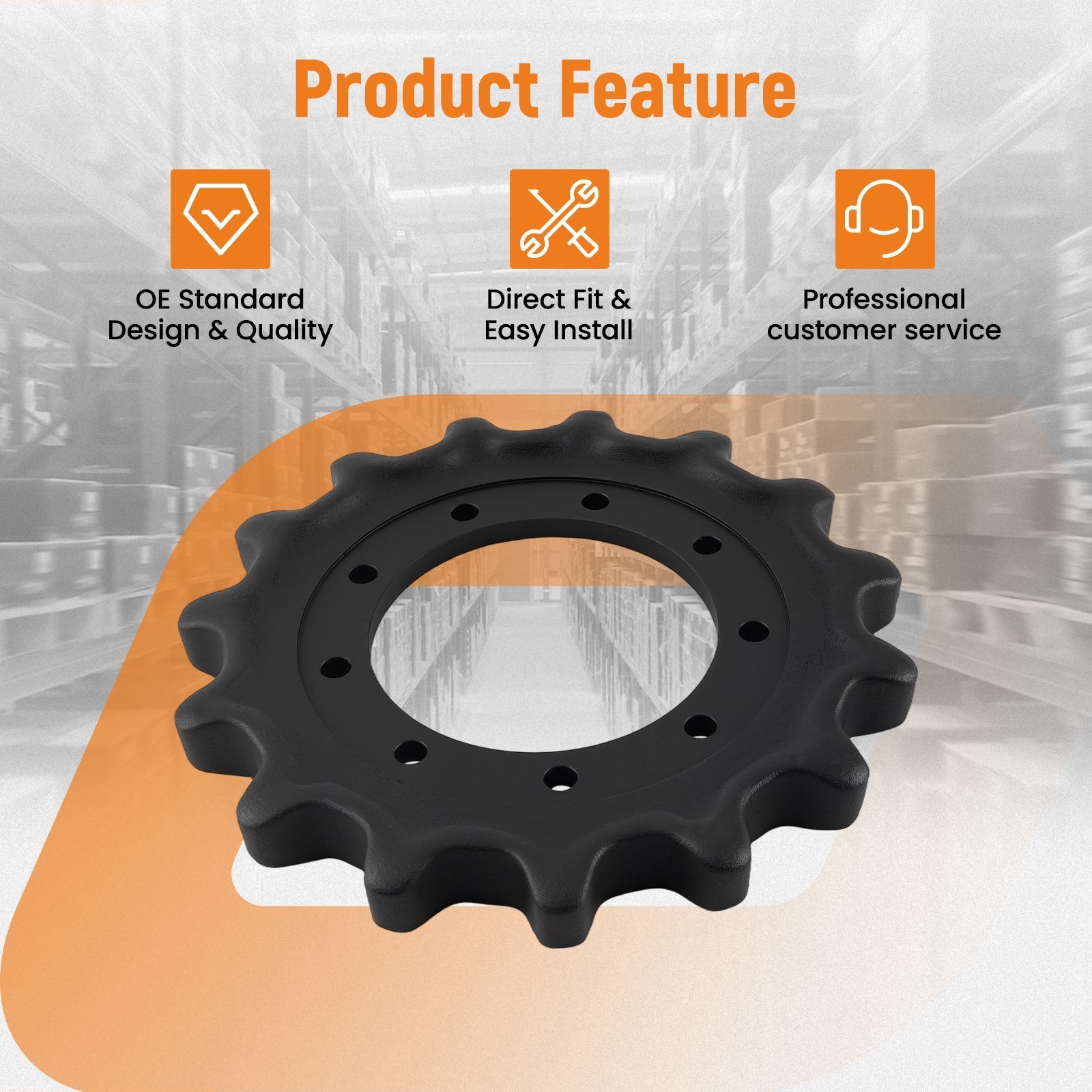 Sprocket Undercarriage Part For Kubota SVL75, 75C, SVL75-2, SVL75-2C V0511-21110