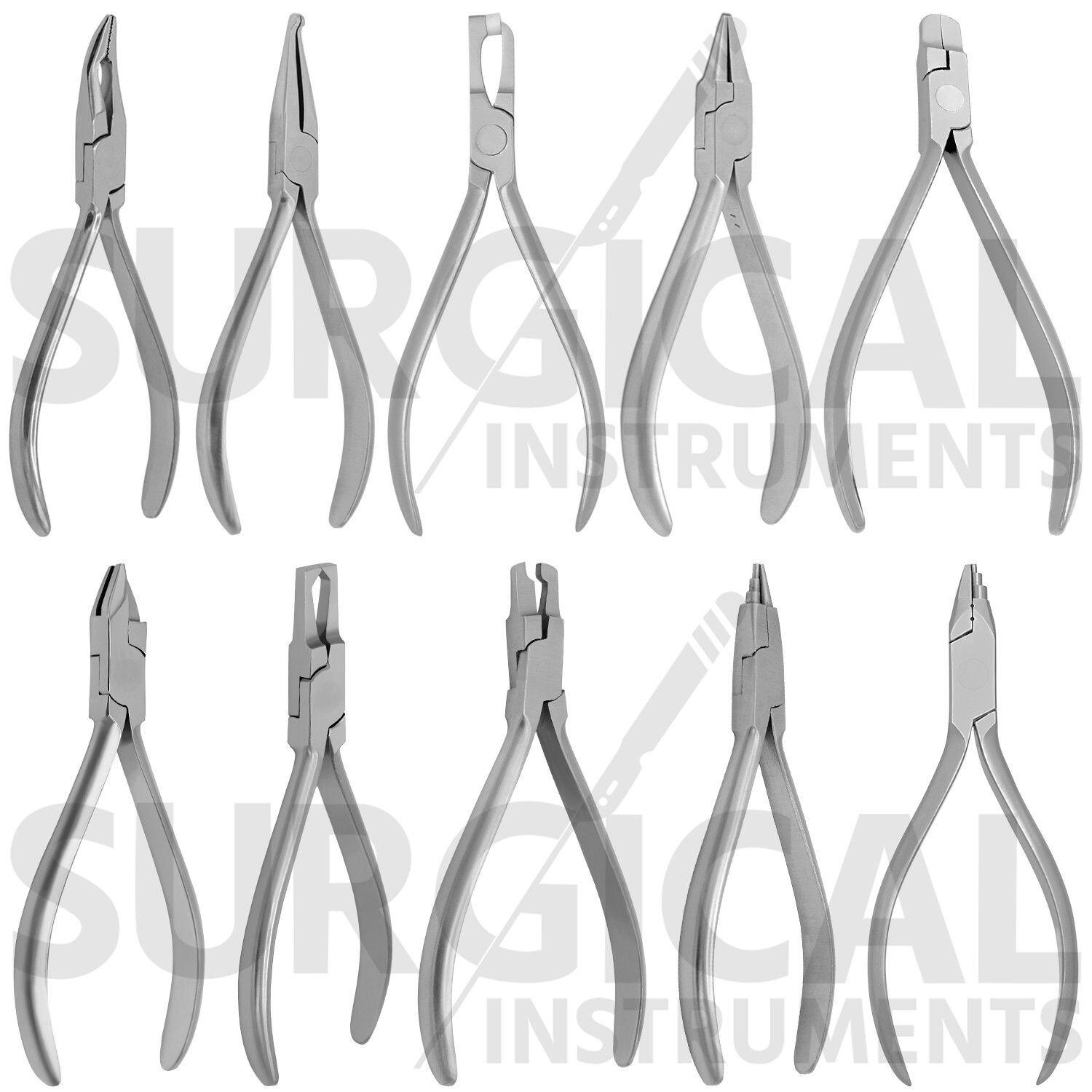 10 Orthodontic Pliers Dental Instruments Laboratory Lab Stainless German grade