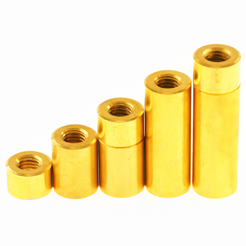 M1.6-M3.5 Brass Threaded Round Rod Tube Adapter Coupling Rod Bar Stud Connector