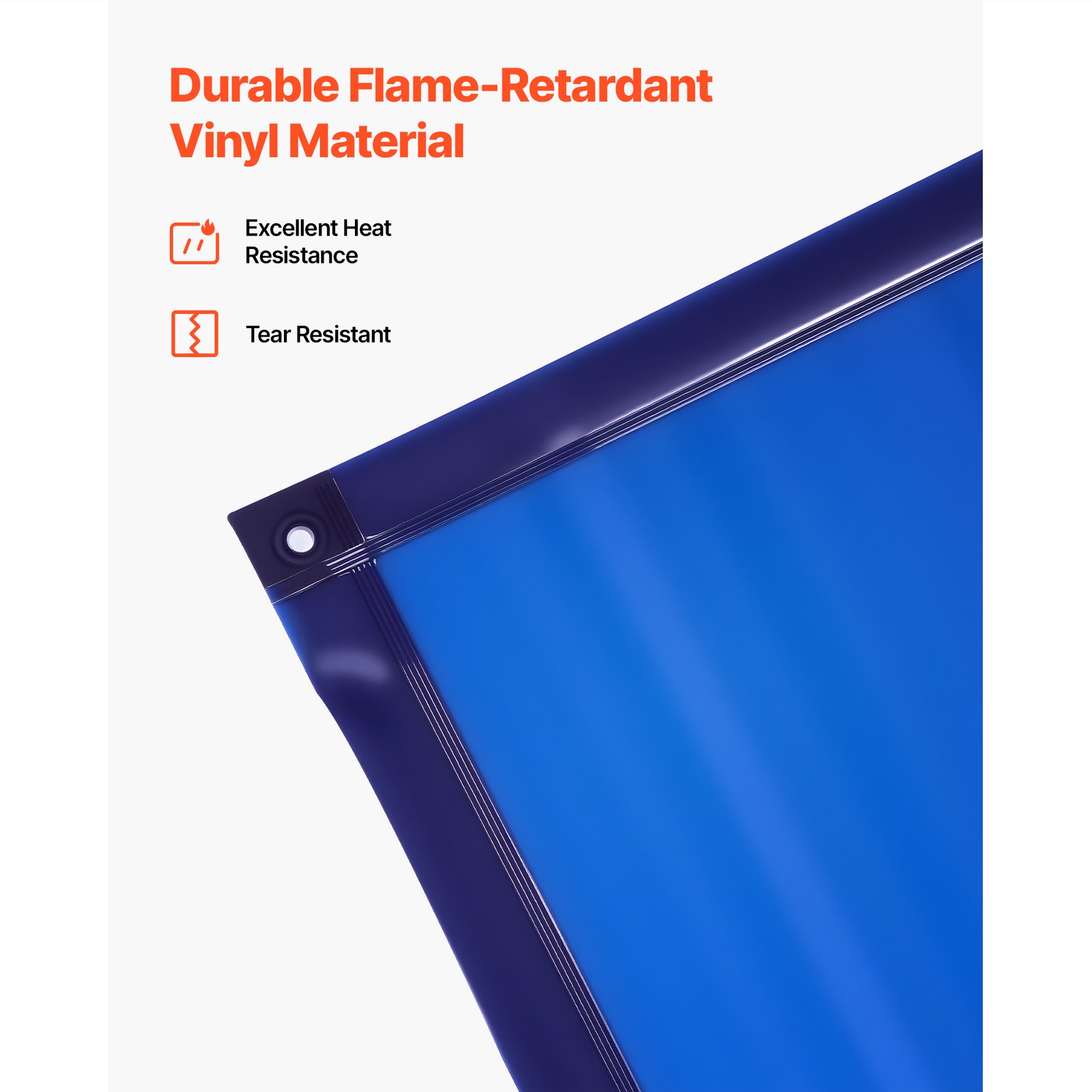 Uimoso 6 x 8 FT Flame-Resistant Vinyl Welding Curtain with Frame