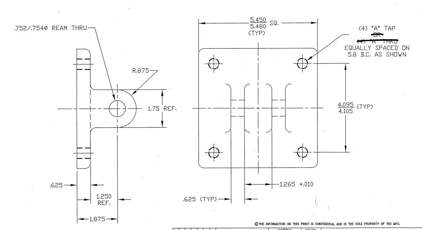 3/4 ” bore Clevis Bracket BMP2-5, A-81-50(1/2-20 )