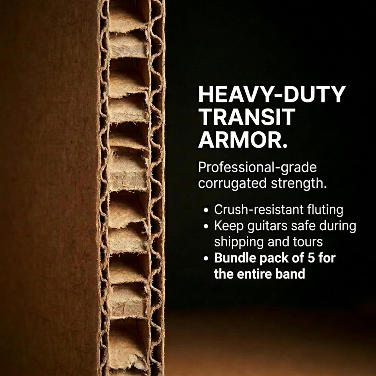 BOX USA Heavy-Duty Guitar Shipping Boxes (Pack of 5) – 18″ X 6″ X 45″ Corrugated