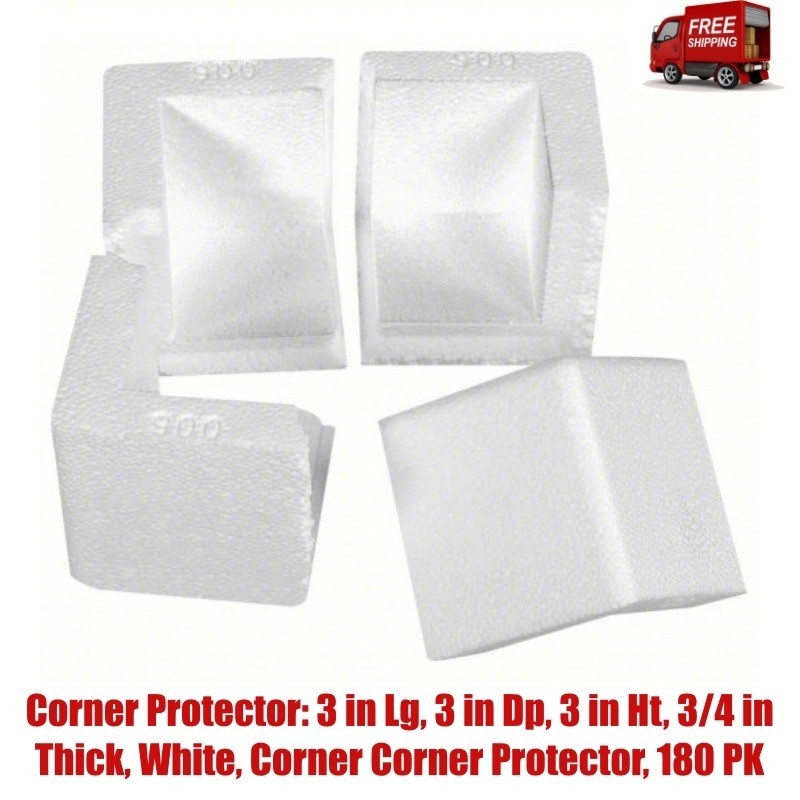POLAR TECH 900 Corner Protector,EPS Foam,3 in L,PK180 12F324