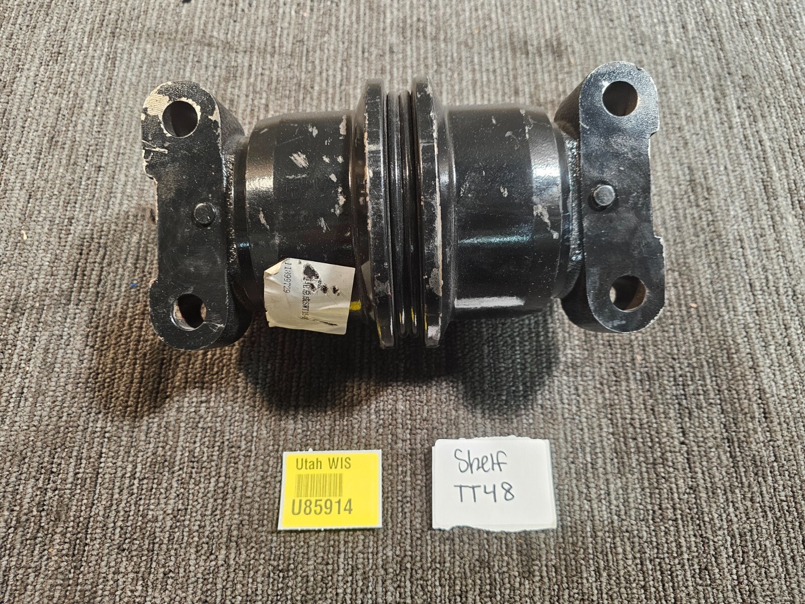 Sany 11899729 Carrier Roller, Black Powder Coated Finish