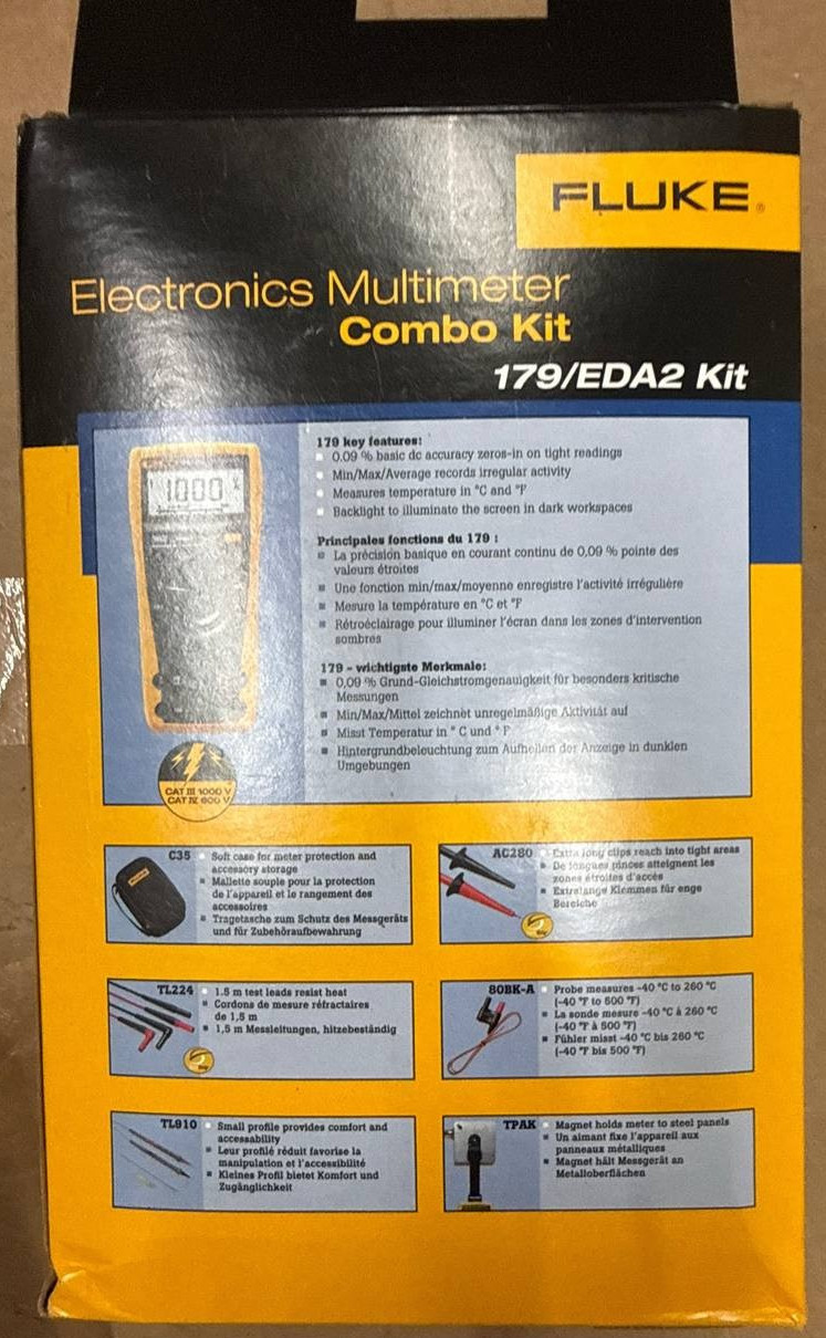 Fluke 179/EDA2 6 Piece Industrial Electronics Multimeter Combo Kit