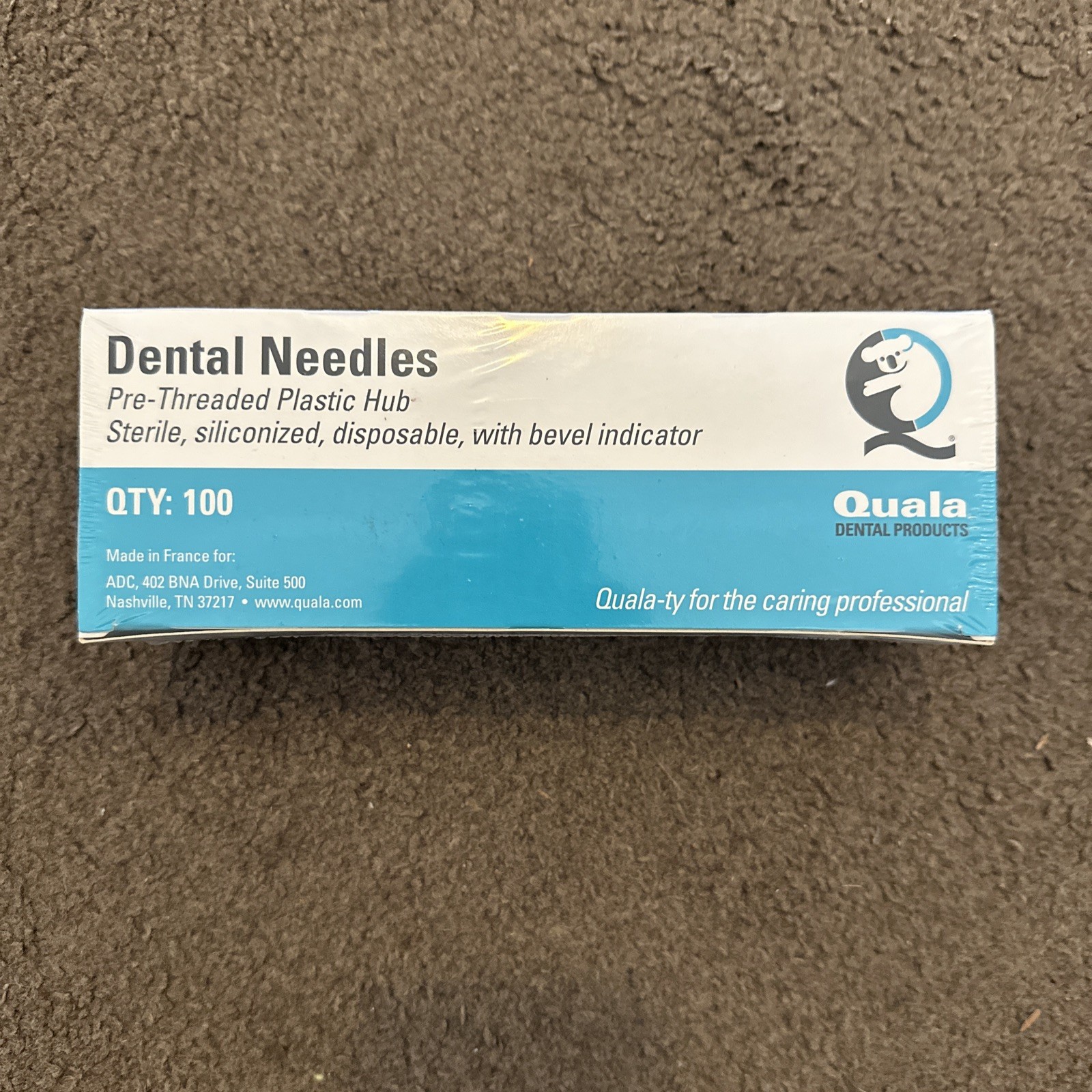 QTY 100 Quala DP47827 Dental Needles 27 Gauge Short 1″ Orange
