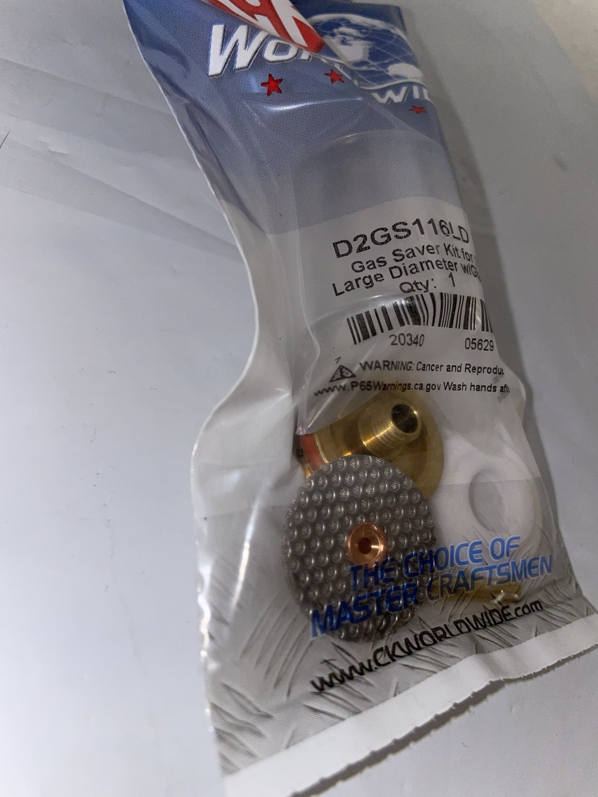 CK Worldwide D2GS116LD Gas Saver Kit For 1/16” Large Diameter W/Glass Cup