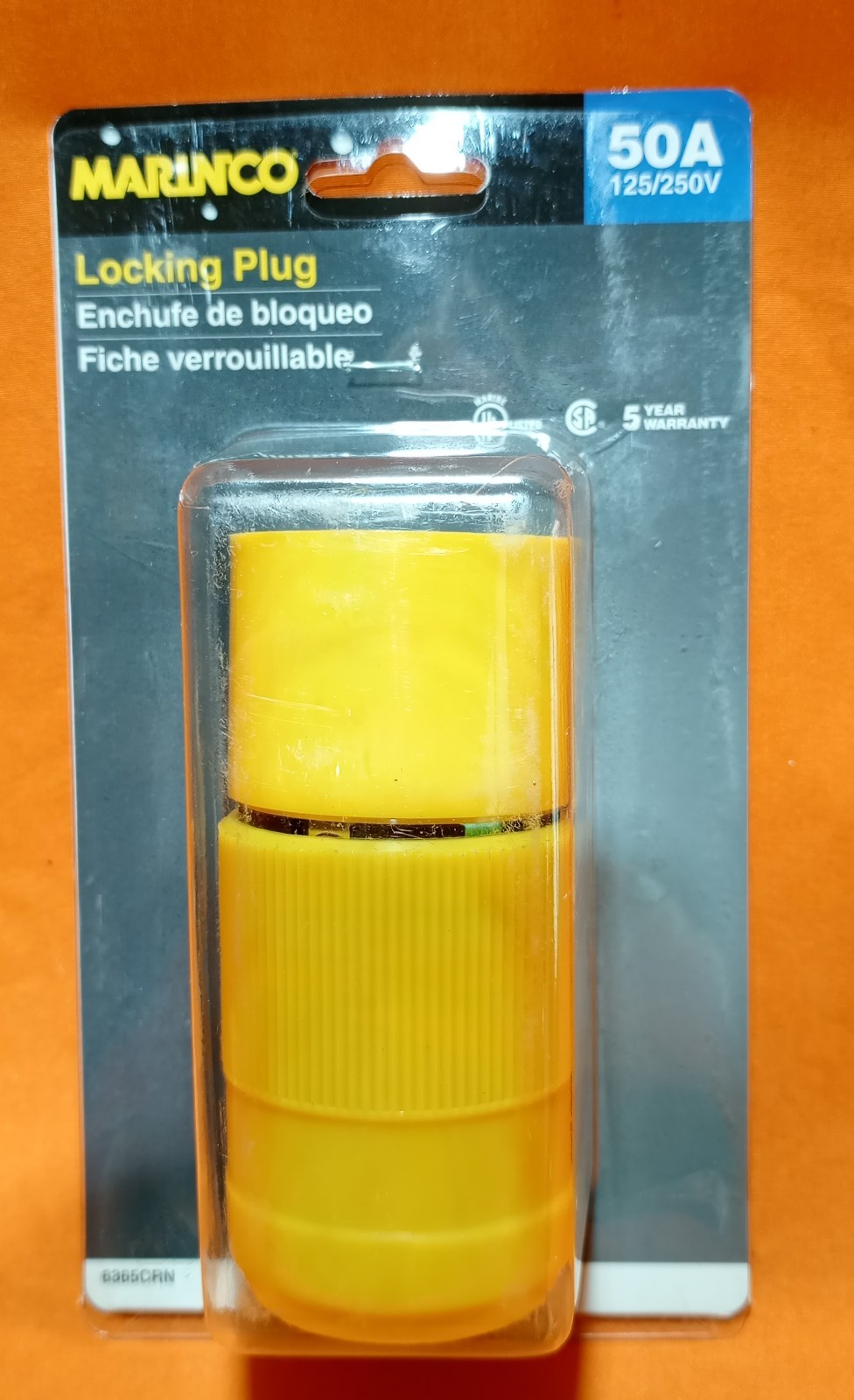 Marinco 50A Locking Plug 125/250V