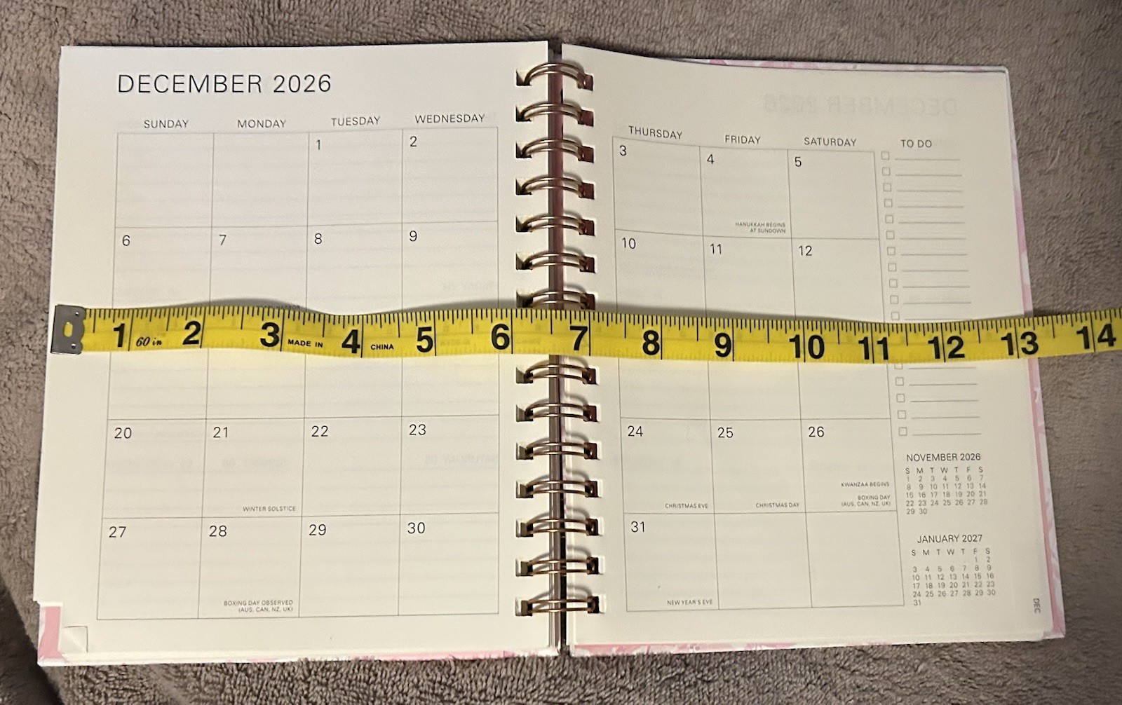 Orange Circle Studio 2026 12-Month Weekly/Monthly Planner Pink Floral Spiral
