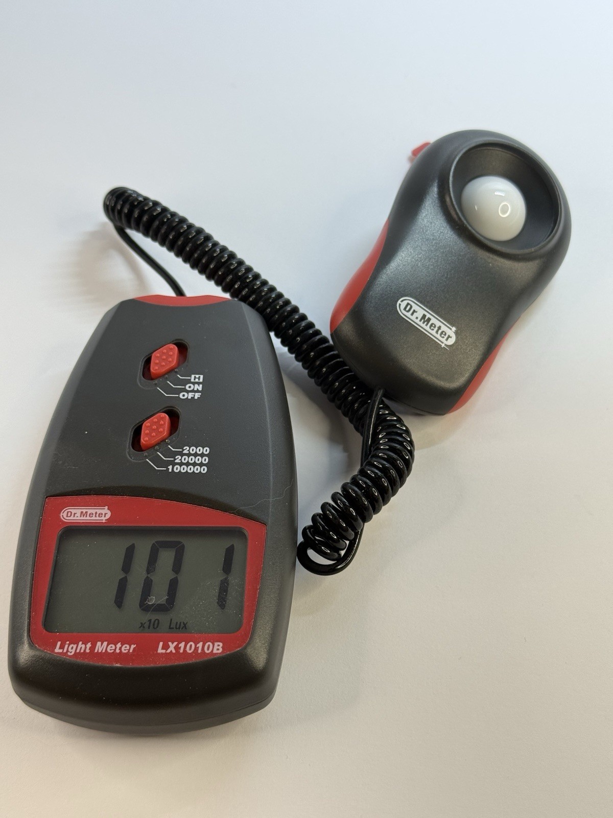 Dr.Meter LX1010B Digital Illuminance Lux Light Meter 100,000 Range Case Tested