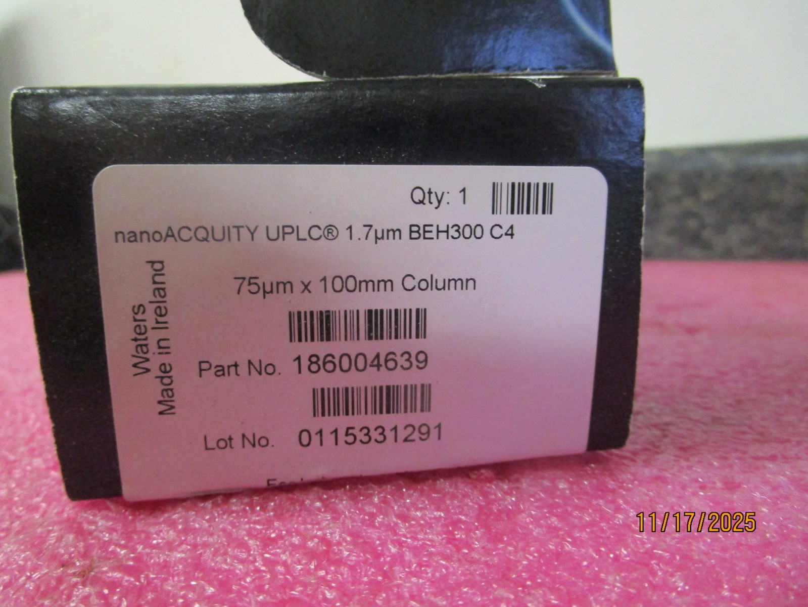 Waters nanoAcquity ACQUITY UPLC 1.7um BEH300 C4 75um x 100mm Column 186004639