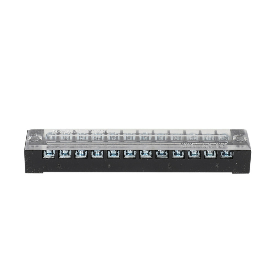 5Pcs Dual Row 12 Positions Screw Terminal Electric Barrier Strip Block 15A 600V
