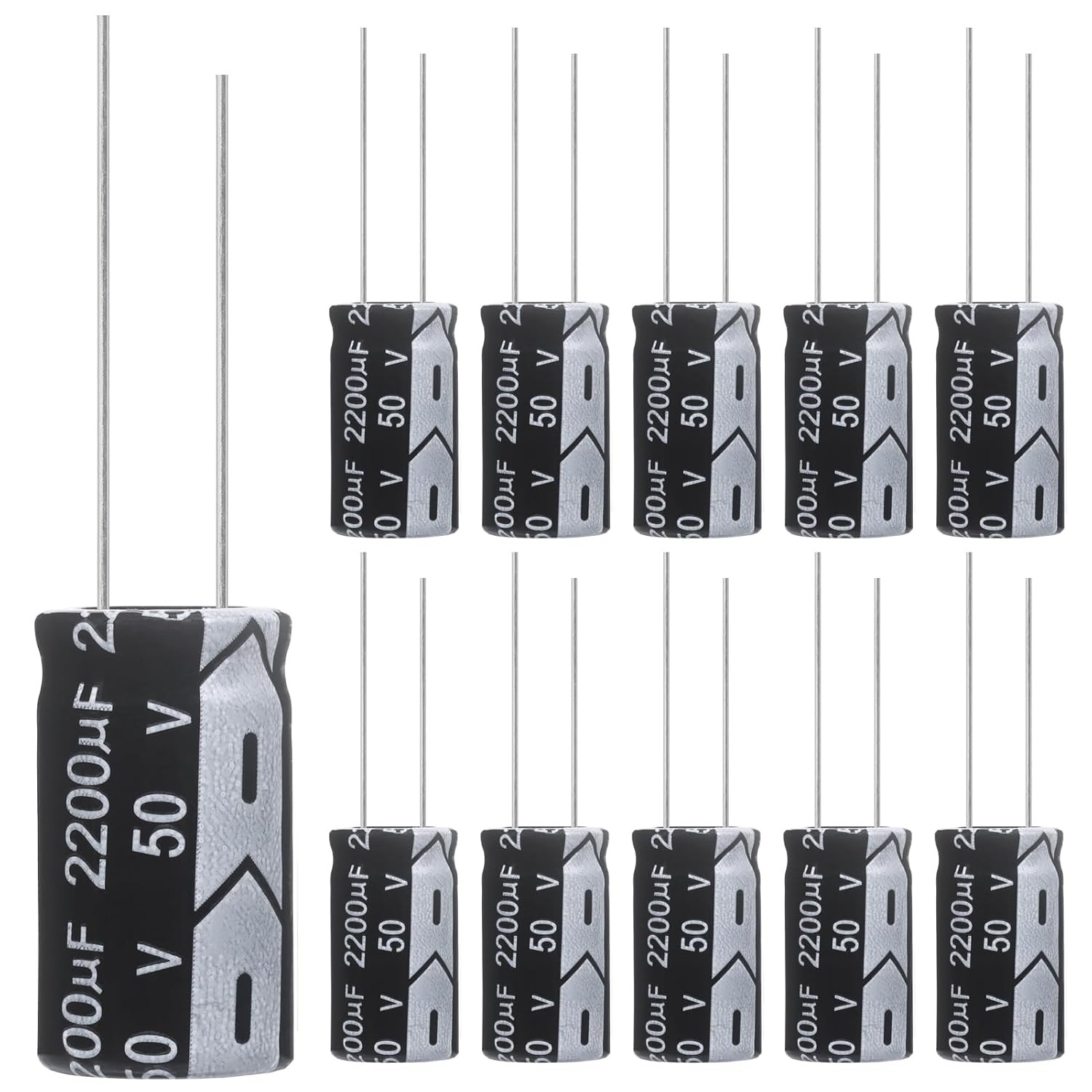 2200Uf 50V 16X30Mm Electrolytic Capacitor 2200 UF MFD 50 Volt 0.63X1.18In Alumin