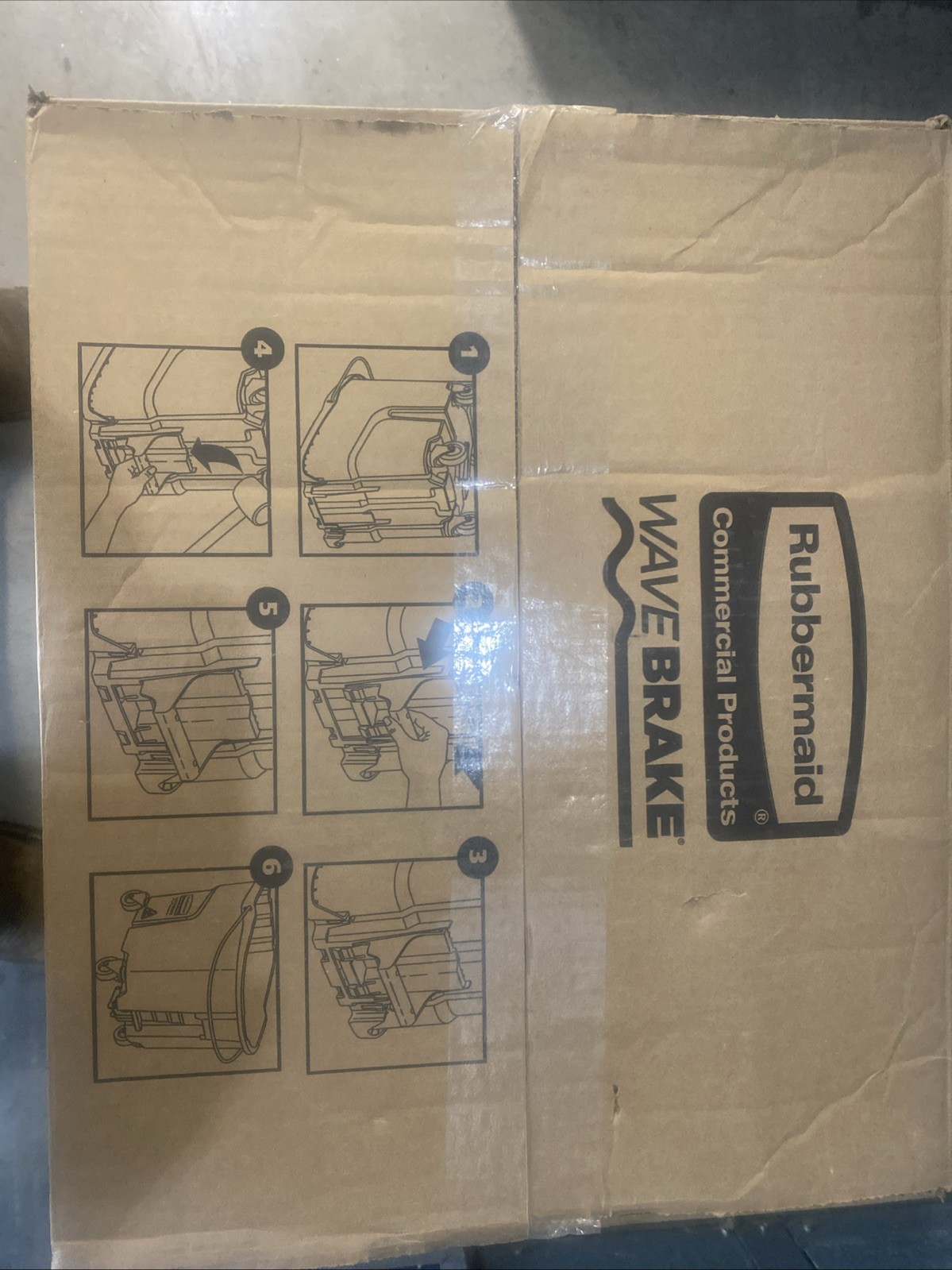 NEW SEALED RUBBERMAID FG758088YEL WAVEBRAKE 35 QUART MOP BUCKET W/ RINGER